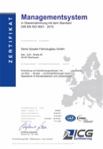 Zertifikat ISO 9001