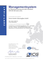 Zertifikat ISO 9001